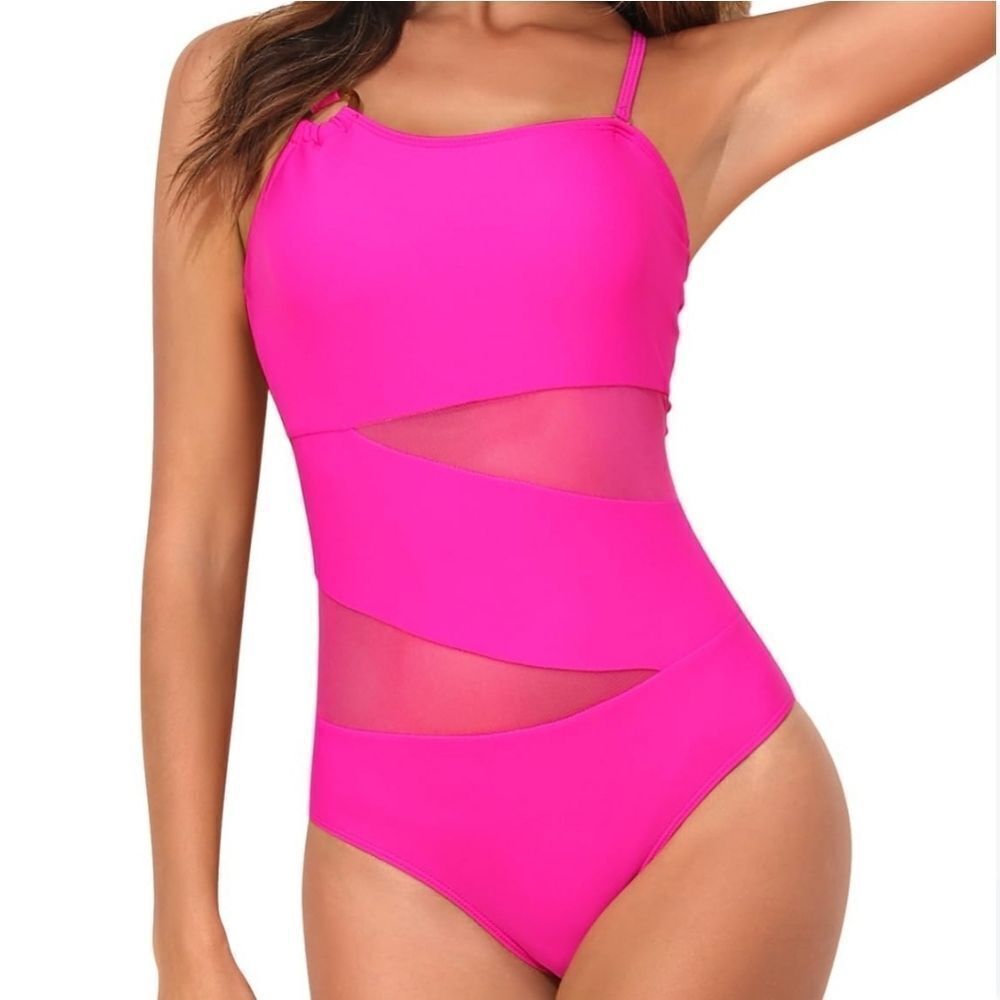 Hot Pink 1-piece Bathing Suit Women's Size Medium